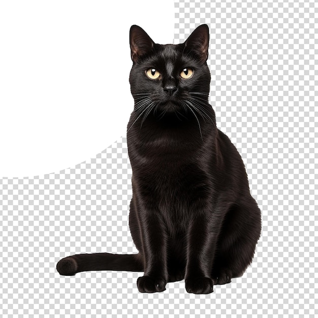 PSD cute cat isolated on transparent background