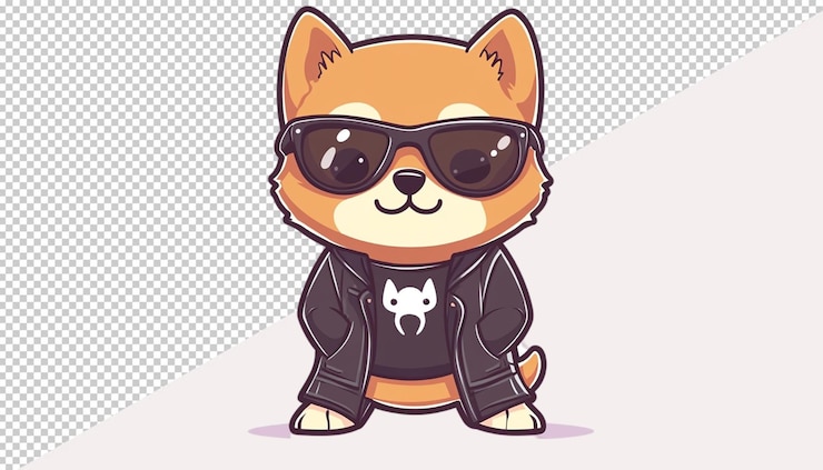 PSD cute cat on transparent background