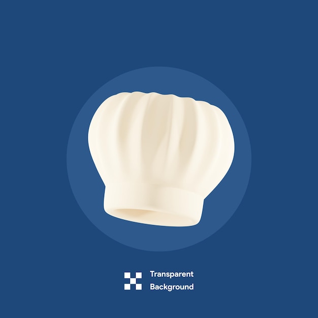 PSD a cute chef hat 3d icon illustration