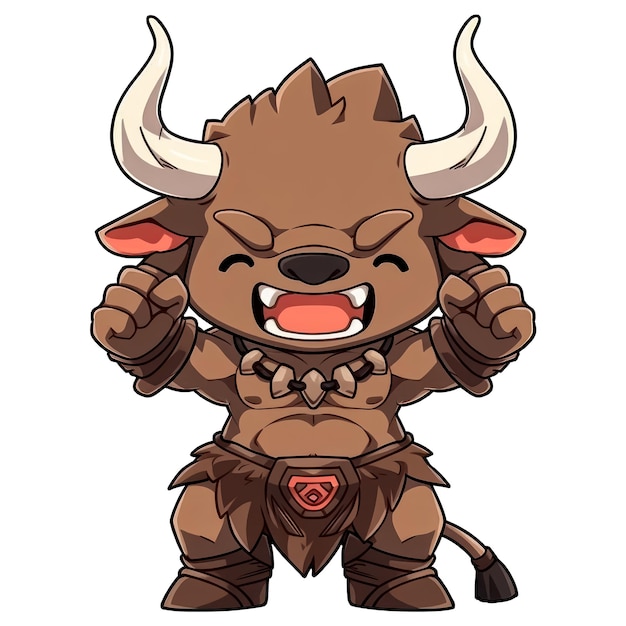 PSD cute chibi minotaur