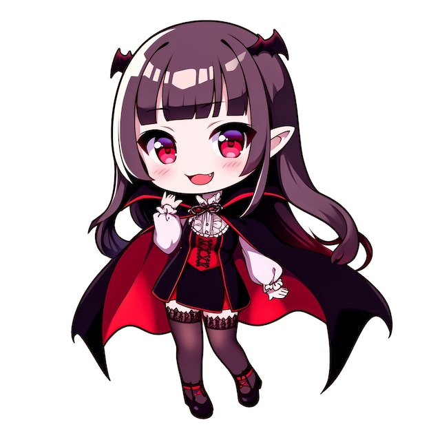 PSD cute chibi vampire girl