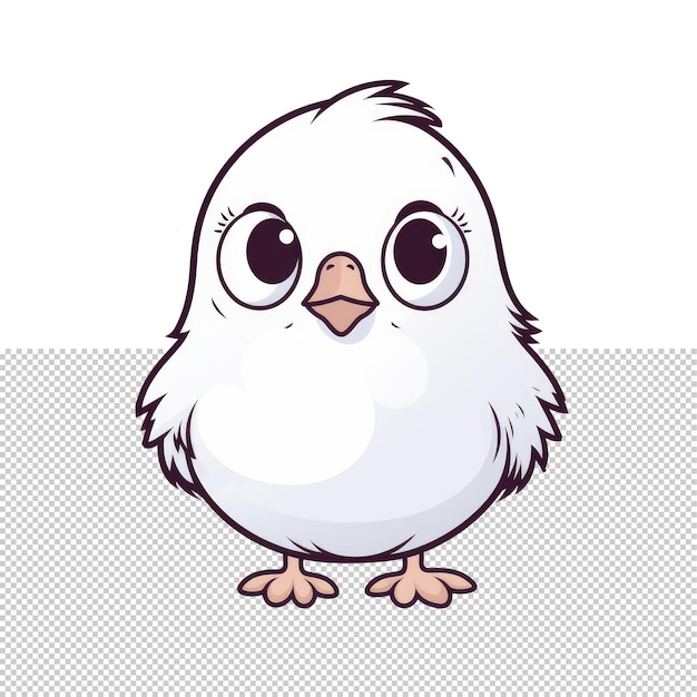 PSD cute chick character cartoon illustration