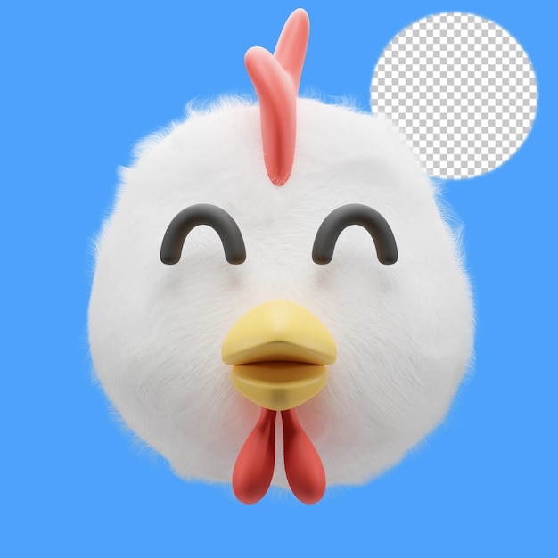 Cute chicken 3d illustration