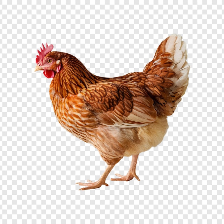 PSD a cute chicken isolated on white background
