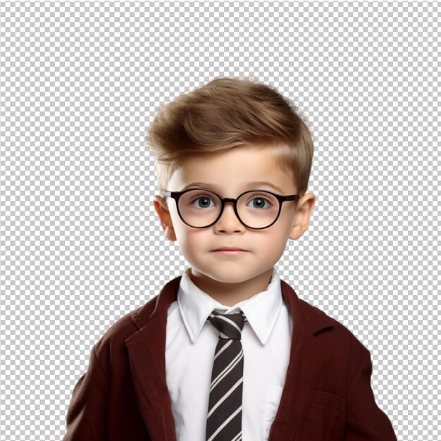 PSD cute child and school uniform