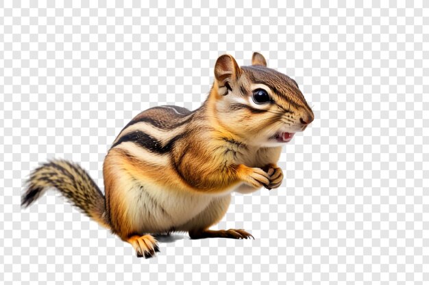 PSD cute chipmunk png isolated on transparent background