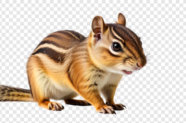 PSD cute chipmunk png isolated on transparent background