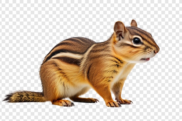 PSD cute chipmunk png isolated on transparent background