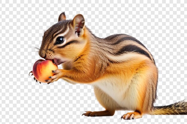 PSD cute chipmunk png isolated on transparent background