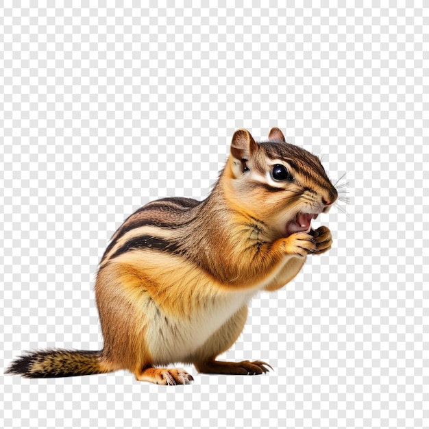 PSD cute chipmunk png isolated on transparent background