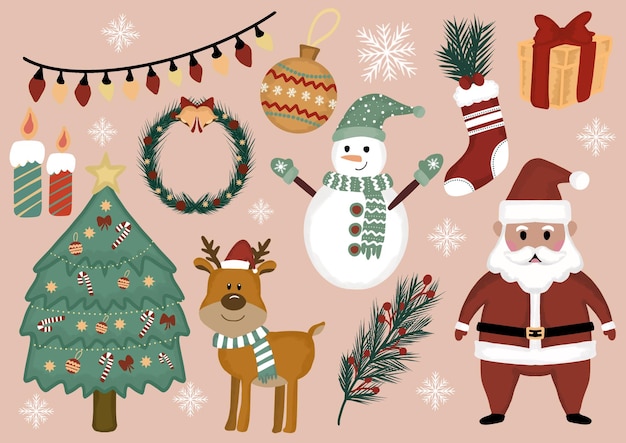 PSD cute christmas element