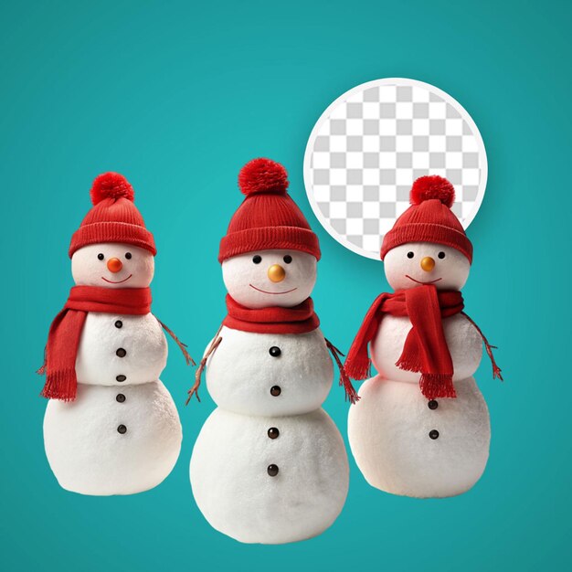 PSD cute christmas snowman illustrations