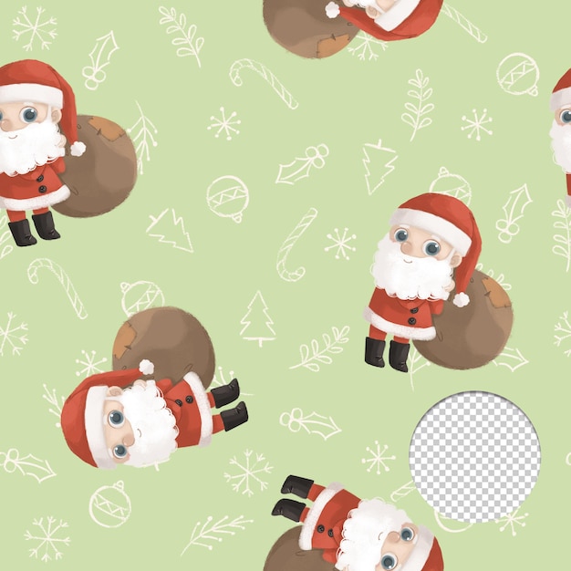 PSD cute christmas stocking seamless pattern on pink background