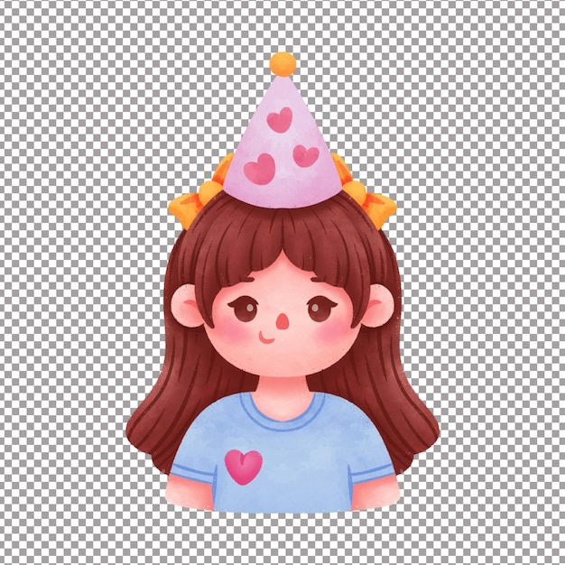 cute chubby girl illustration