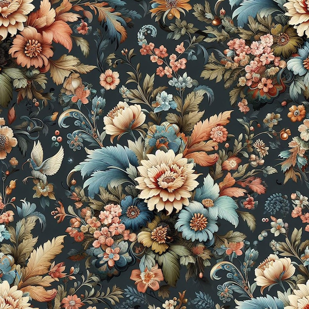 귀여운 다채로운 꽃 무 ⁇  무 ⁇  패턴
