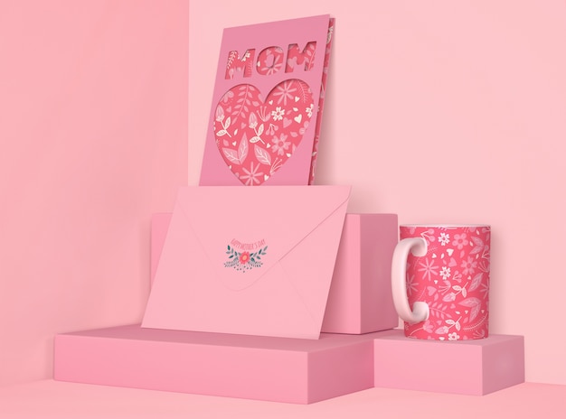 cute composition for mother's day mock-up