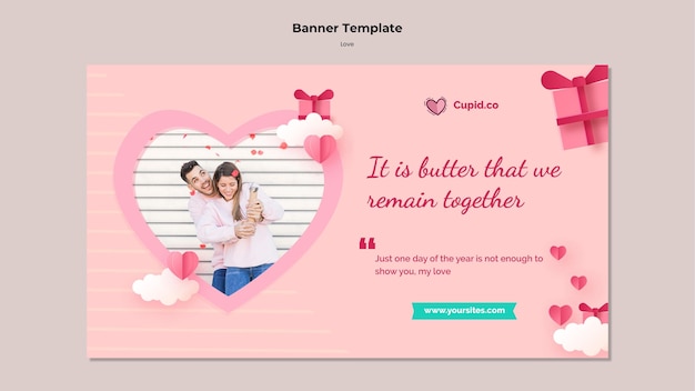 Cute couple banner template