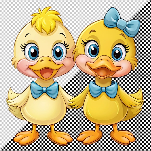 PSD cute couple of duck