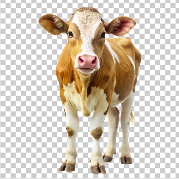 PSD cute cow in front of