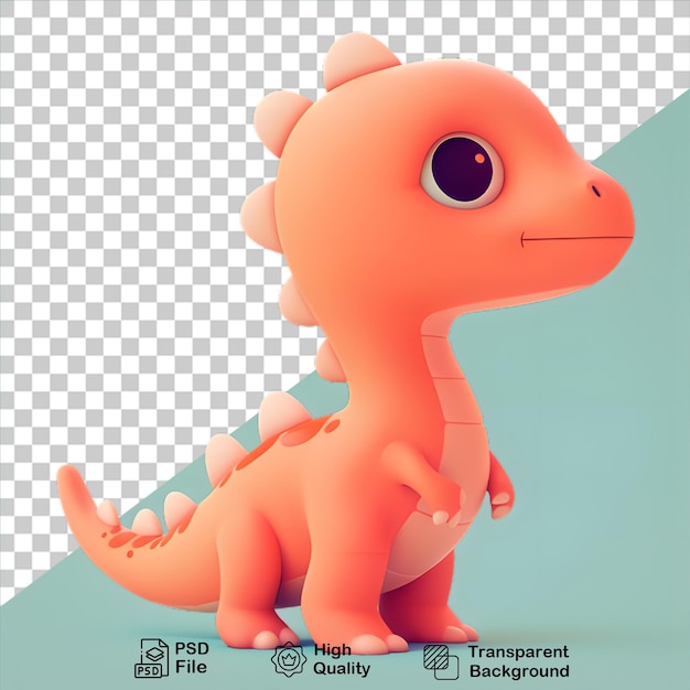 PSD cute dinosaur isolated on transparent background include png file