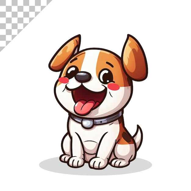 Cute dog cartoon illustration.