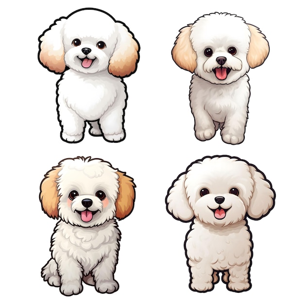 PSD a cute dog mascot sticker