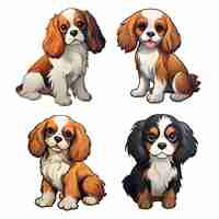 PSD a cute dog mascot sticker