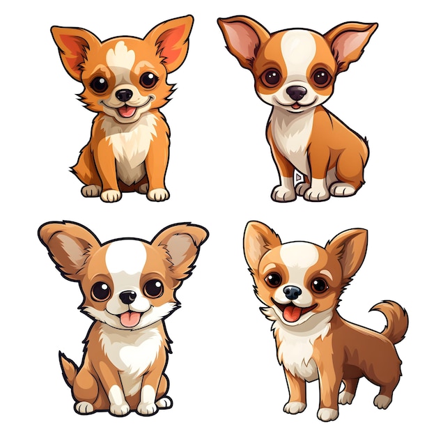 PSD a cute dog mascot sticker