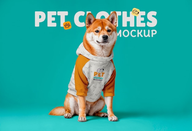 cute dog wearing clothes