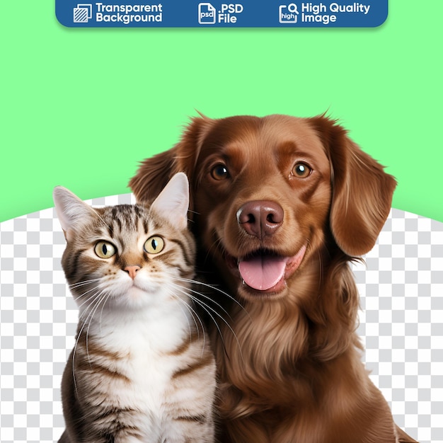 PSD cute dog with cute cat