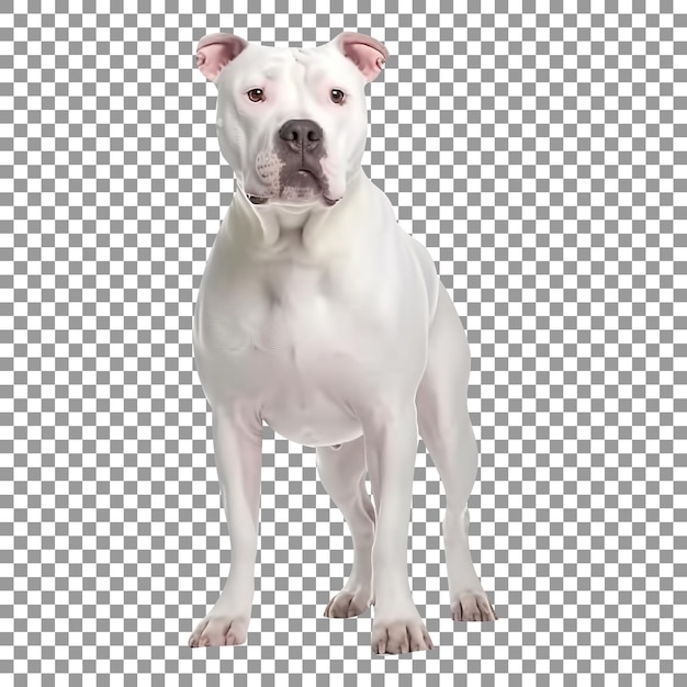 Cute dogo argentino dog breed isolated on a transparent background