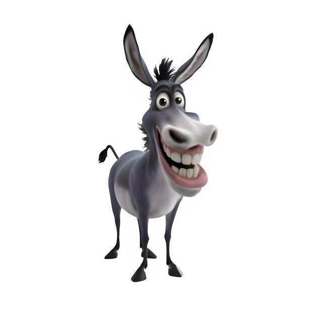 PSD cute donkey funny character