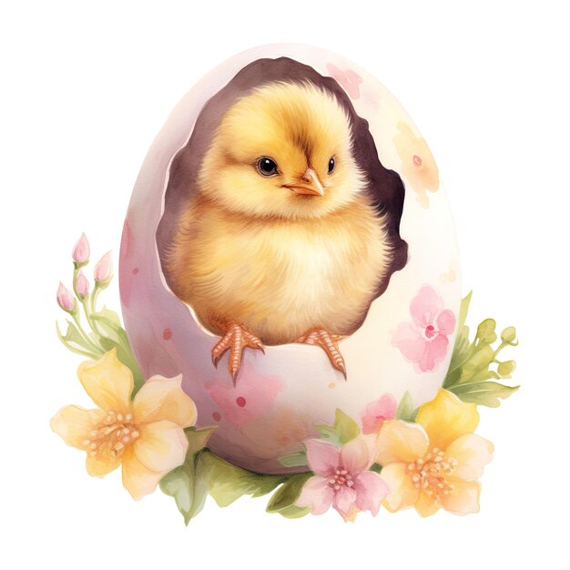 PSD cute easter charm embrace spring with the adorable presence of easter chick