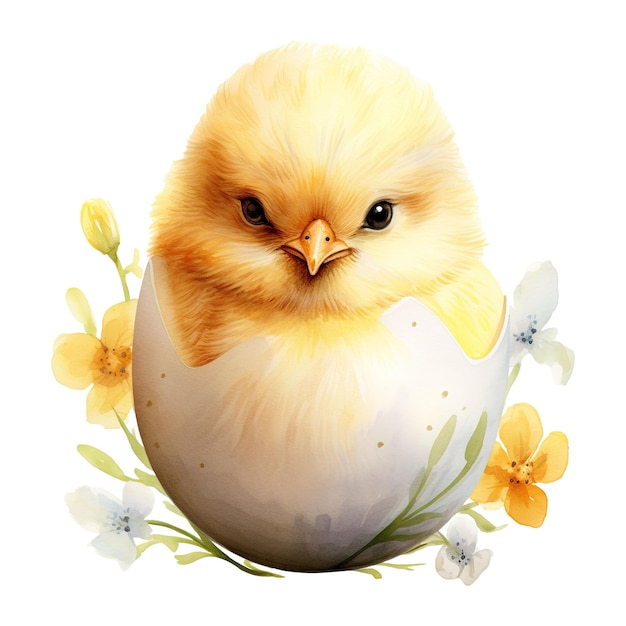 PSD cute easter charm embrace spring with the adorable presence of easter chick