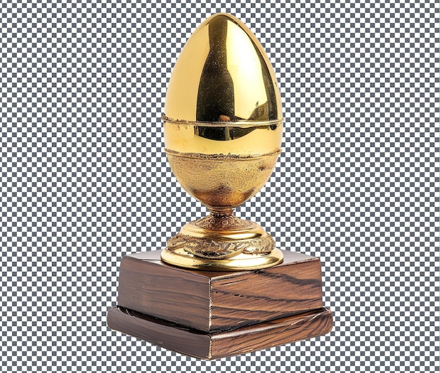 PSD cute egg hunt trophy geïsoleerd op een doorzichtige achtergrond