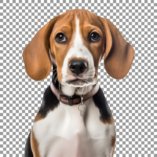PSD cute english foxhound dog puppy breed isolated on a transparent background