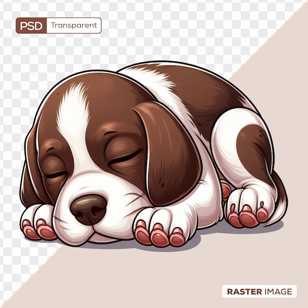 PSD cute english pointer dog sleeping