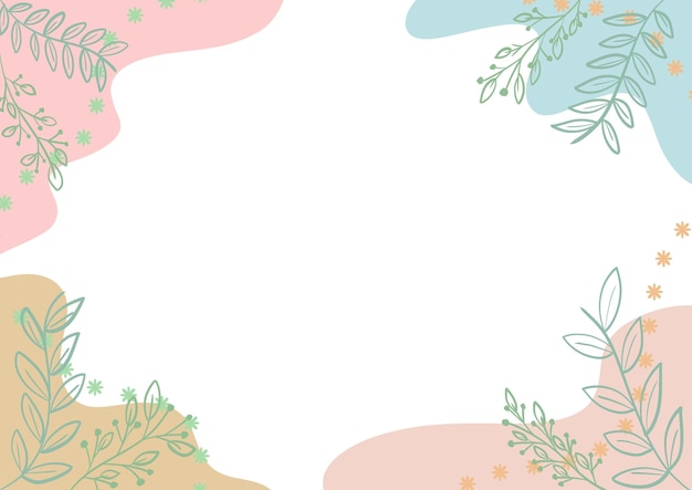 PSD cute floral pastel border