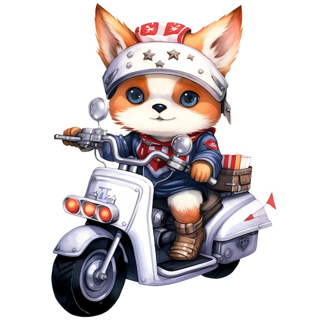 PSD carina illustrazione di fox american motorcycle clipart