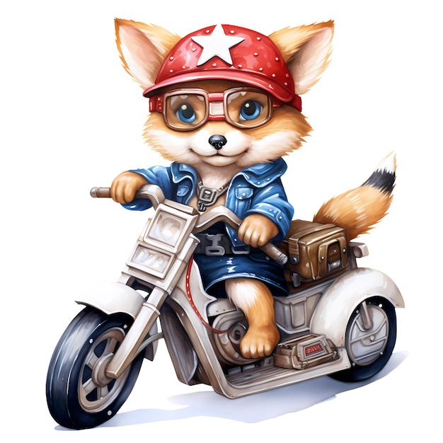 PSD carina illustrazione di fox american motorcycle clipart