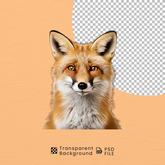 PSD cute fox png