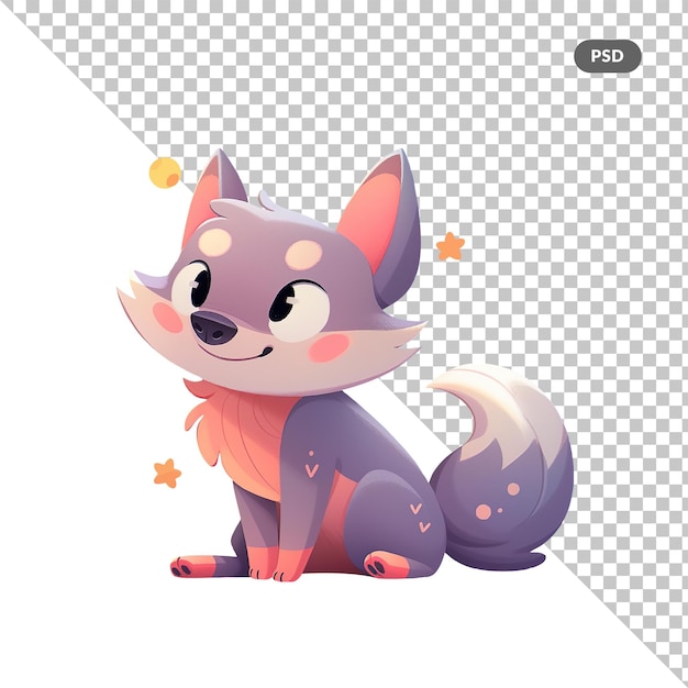 A cute fox with a star on his chest