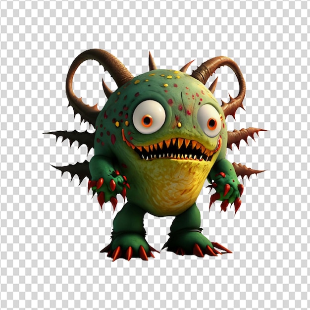 PSD cute furry monster hairy monster cute cartoon monsters