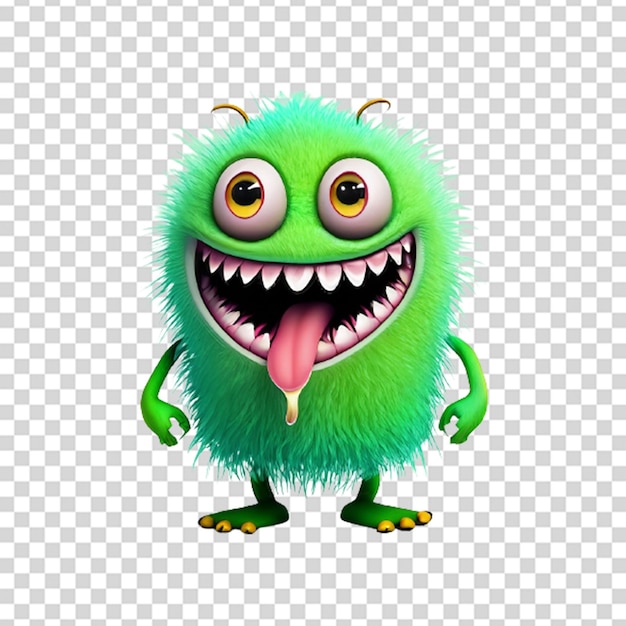 PSD cute furry monster hairy monster cute cartoon monsters