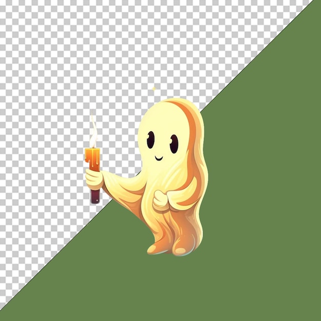 PSD cute ghost png illustrations