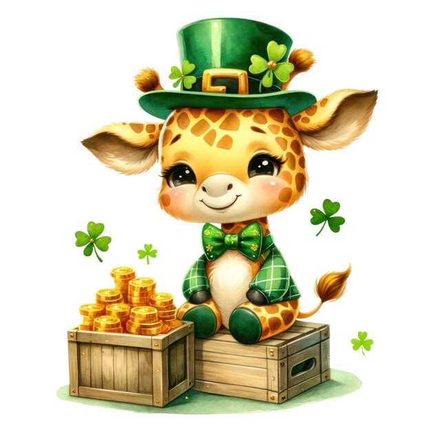 giraffe st patricks day