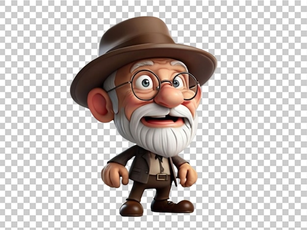 Cute grandparent cartoon character