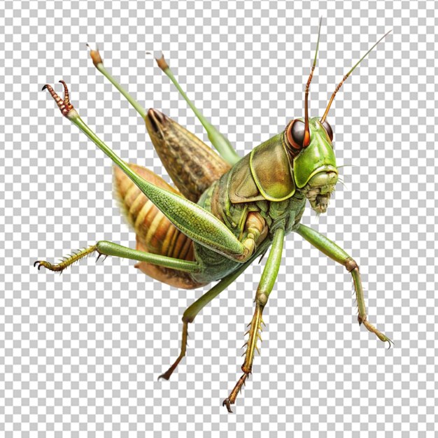 PSD cute grasshopper posa l'illustrazione vettoriale dei cartoni animati