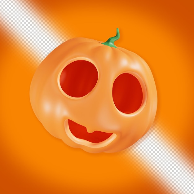 PSD cute halloween pumpkin 3d render