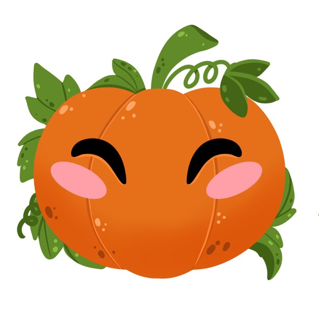 PSD a cute halloween pumpkin illustration